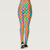 Geometrische Herzen in psychedelischen Farben (1) Leggings (Rückseite)