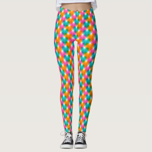 Geometrische Herzen in psychedelischen Farben (1) Leggings