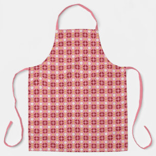 Geometrische Herzen und Blumen Rosa Pink Groß Schürze