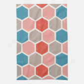 Geometrische Hexagon-Formen Geschirrtuch (Vertikal)