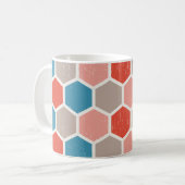 Geometrische Hexagon-Formen Kaffeetasse (Vorderseite Links)
