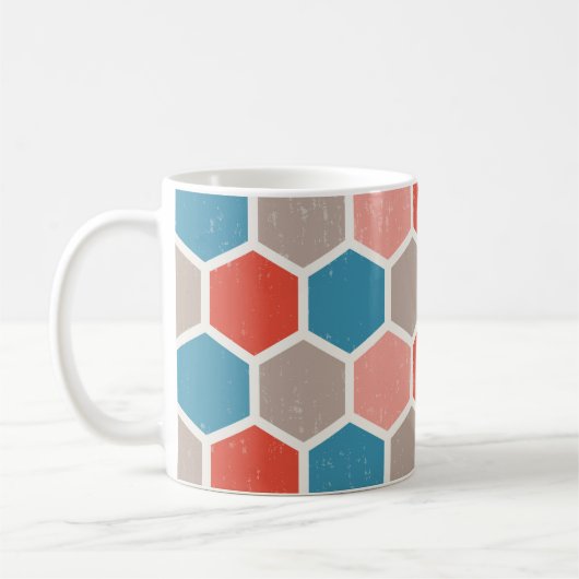 Geometrische Hexagon-Formen Kaffeetasse (Links)
