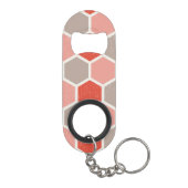 Geometrische Hexagon-Formen Mini Flaschenöffner (Rückseite)
