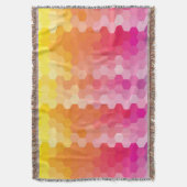 Geometrische Hexagon-Formen rosa gelb Decke (Vorderseite Vertikal)