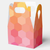 Geometrische Hexagon-Formen rosa gelb Geschenkschachtel (Geöffnet)