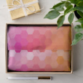 Geometrische Hexagon-Formen rosa gelb Seidenpapier (Geschenk)