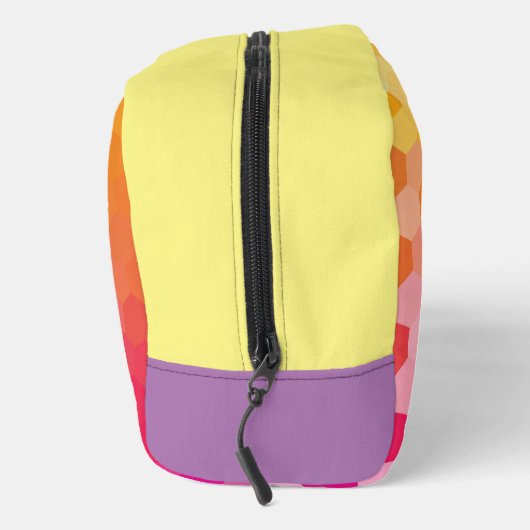 Geometrische Hexagon-Formen rosa gelb Waschbeutel (Rechts)