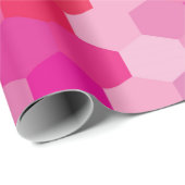 Geometrische Hexagon-Formen Rosa und Gelb-Farbstof Geschenkpapier (Rolleneckpunkt)