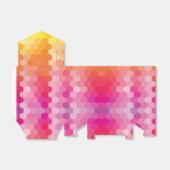 Geometrische Hexagon-Formen Rosa und Gelb-Farbstof Geschenkschachtel (Ungefaltet)