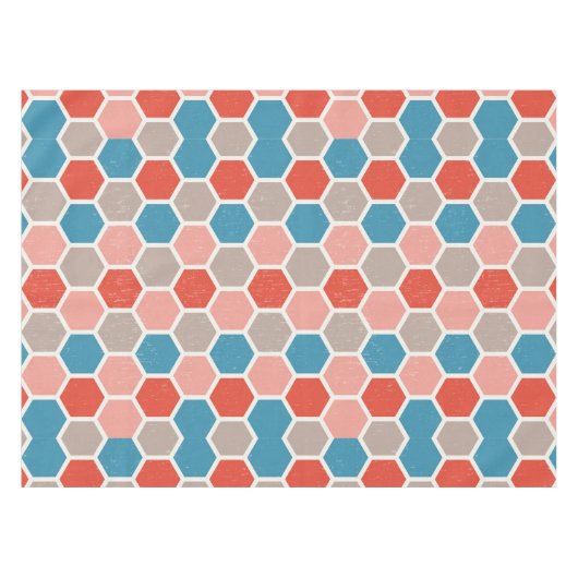Geometrische Hexagon-Formen Tischdecke (Vorderseite (Horizontal))