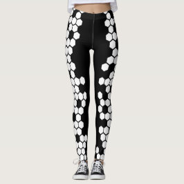 Geometrische Hexagon-Fußball-Leggings Leggings