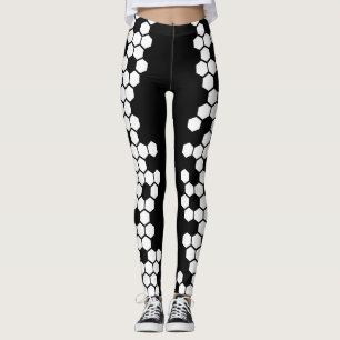 Geometrische Hexagon-Fußball-Leggings Leggings