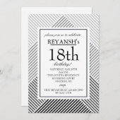 Geometrische Hintergrund-Einladung Einladung (Vorne/Hinten)