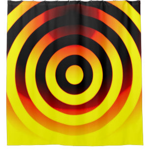 geometrische Hintergrundmuster der Kreise in Farbe Duschvorhang