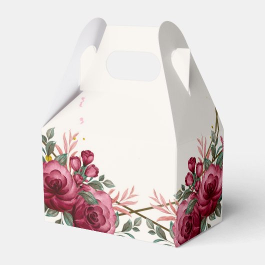 Geometrische Hochzeit der Rose Geschenkschachtel (Rückseite)