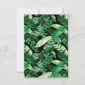 Geometrische Hochzeit des Exotischen Waldes RSVP Karte (Rückseite)