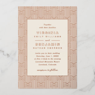 Geometrische Hochzeit Folieneinladung