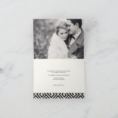 Geometrische Hochzeit für klassische Skripte - Dan Dankeskarte (Innenseite)