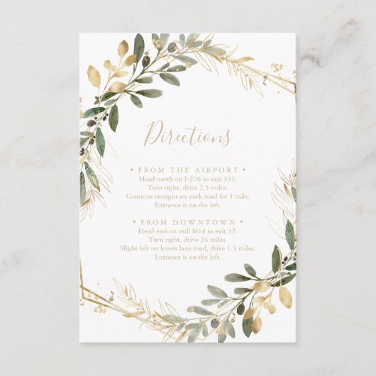 Geometrische Hochzeit im Herbst Begleitkarte (Vorderseite)