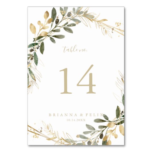 Geometrische Hochzeit im Herbst Tischnummer (Rückseite)