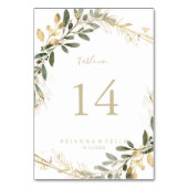 Geometrische Hochzeit im Herbst Tischnummer (Vorderseite)