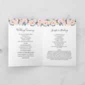 Geometrische Hochzeit in blauem Rosa Programm (Innenseite)