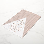 geometrische Hochzeit in Gold. Eleganter moderner  Folieneinladung (Gedreht)