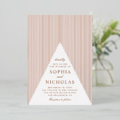 geometrische Hochzeit in Gold. Eleganter moderner Folieneinladung (Stehend vorne)