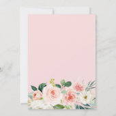 geometrische Hochzeit in Gold und Rosa Einladung (Rückseite)