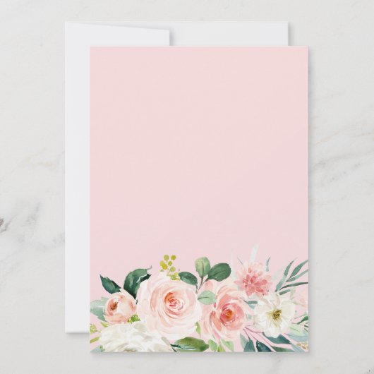 geometrische Hochzeit in Gold und Rosa Einladung (Rückseite)