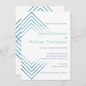 Geometrische Hochzeit in moderner Wasserfarbe Einladung (Vorne/Hinten)