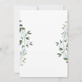 geometrische Hochzeit mit weißem und goldenem Rand Einladung (Rückseite)