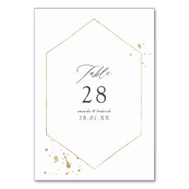 Geometrische Hochzeit Tischnummer