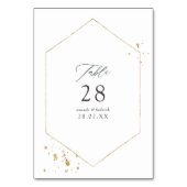 Geometrische Hochzeit Tischnummer (Rückseite)