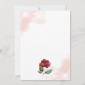 Geometrische Hochzeit von Burgund und Blush Einladung (Rückseite)