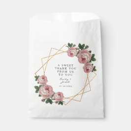 Geometrische Hochzeit von Gold Glitzer Rosa Geschenktütchen