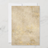 Geometrische Hochzeit von lila und Gold-Floral Einladung (Rückseite)