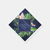 Geometrische Hochzeit von tropischen Palmen Serviette (Ecke)