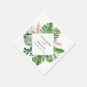 Geometrische Hochzeit von tropischen Palmen Serviette (Ecke)