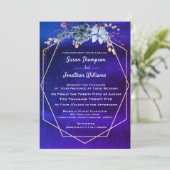 Geometrische Hochzeit von Wasserfarben Einladung (Stehend Vorderseite)