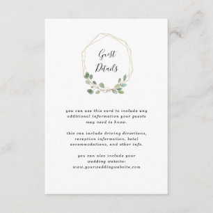 Geometrische Hochzeits-Details des Begleitkarte