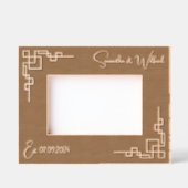 Geometrische Hochzeitsbilder für Holz Geätzte Rahmen (Vorderseite)