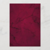 Geometrische Hochzeitsdetails aus Burgund-Floral-M Begleitkarte (Rückseite)