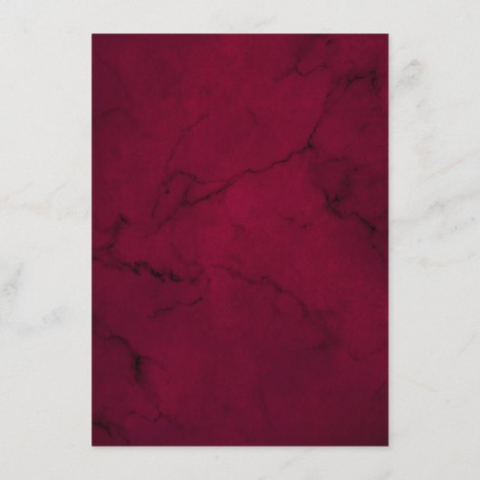 Geometrische Hochzeitsdetails aus Burgund-Floral-M Begleitkarte (Rückseite)