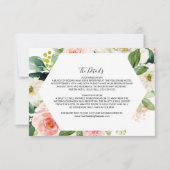 Geometrische Hochzeitsdetails Einsteckkarte für Gr Einladung (Vorderseite)