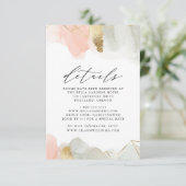 Geometrische Hochzeitsdetails für Wasserfarbe und Begleitkarte (Stehend Vorderseite)