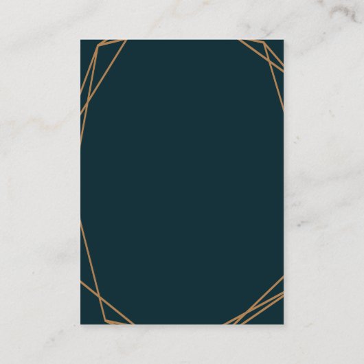 geometrische Hochzeitsgeschenkkarte Begleitkarte (Rückseite)