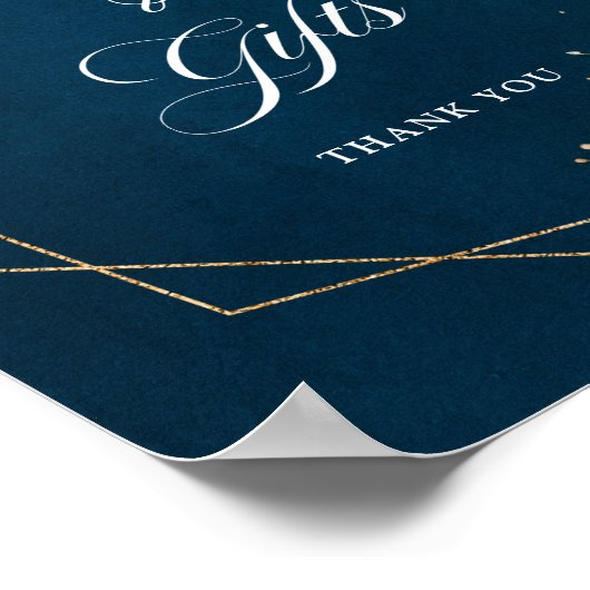 Geometrische Hochzeitskarten und Geschenke für Hoc Poster (Ecke)