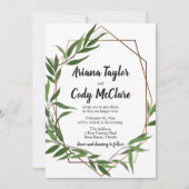 Geometrische Hochzeitsskala für Wasserfarben Einladung (Vorderseite)