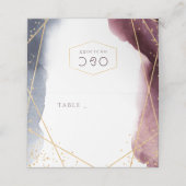 Geometrische Hochzeitsstiftung der Dusk-Wasserfarb Platzkarte (Außenseite Aufgefaltet)